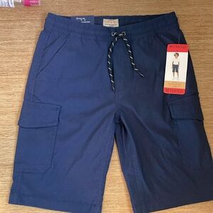 Boys 10/12 Navy Blue Cargo Shorts - brand new